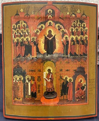 Икона "Покрова Пр. Богородицы". Владимир, XIX век