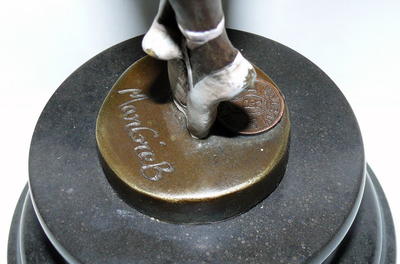 Скульптура "Балерина". "Венская бронза". Клеймо "Литера "В" в кувшине. Конец XIX - начало ХХ века.