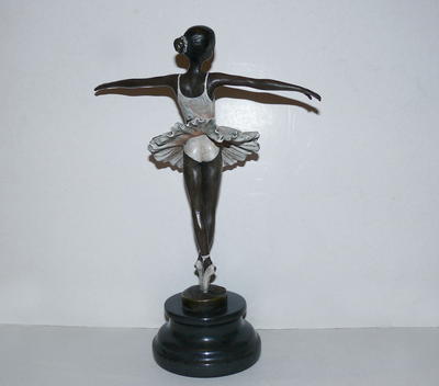 Скульптура "Балерина". "Венская бронза". Клеймо "Литера "В" в кувшине. Конец XIX - начало ХХ века.
