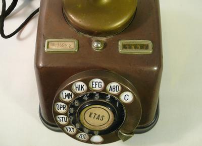 Аппарат телефонный KTAS. Дания. 1940-е гг. Комплектация оригинальная.